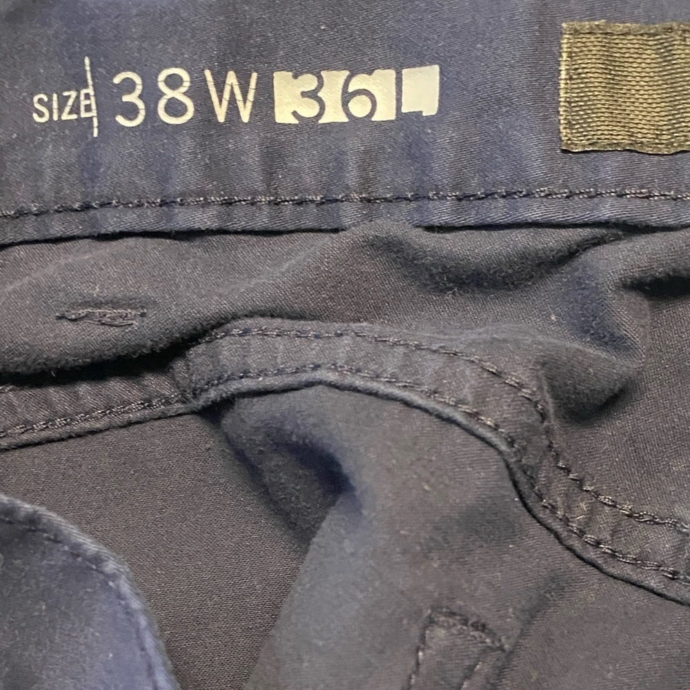 Marc Anthony Slim Fit Chinos (Size: 38x36 Color: Navy Blue) - Picture 3 of 6